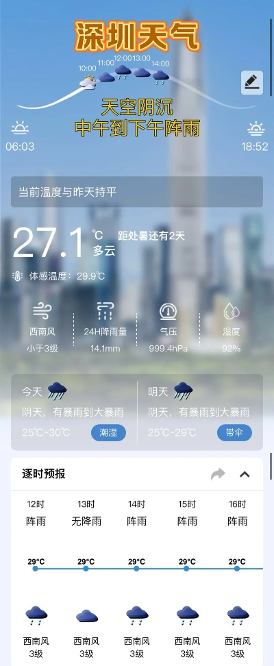 深圳一周与15天天气预报查询指南，掌握天气脉搏，从容安排生活
